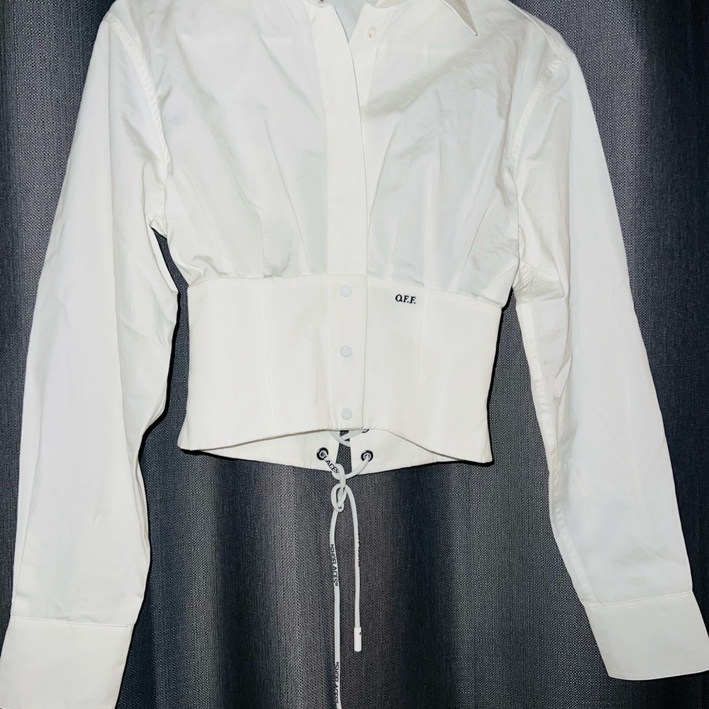 Off-White Cream Button-Up Shirt